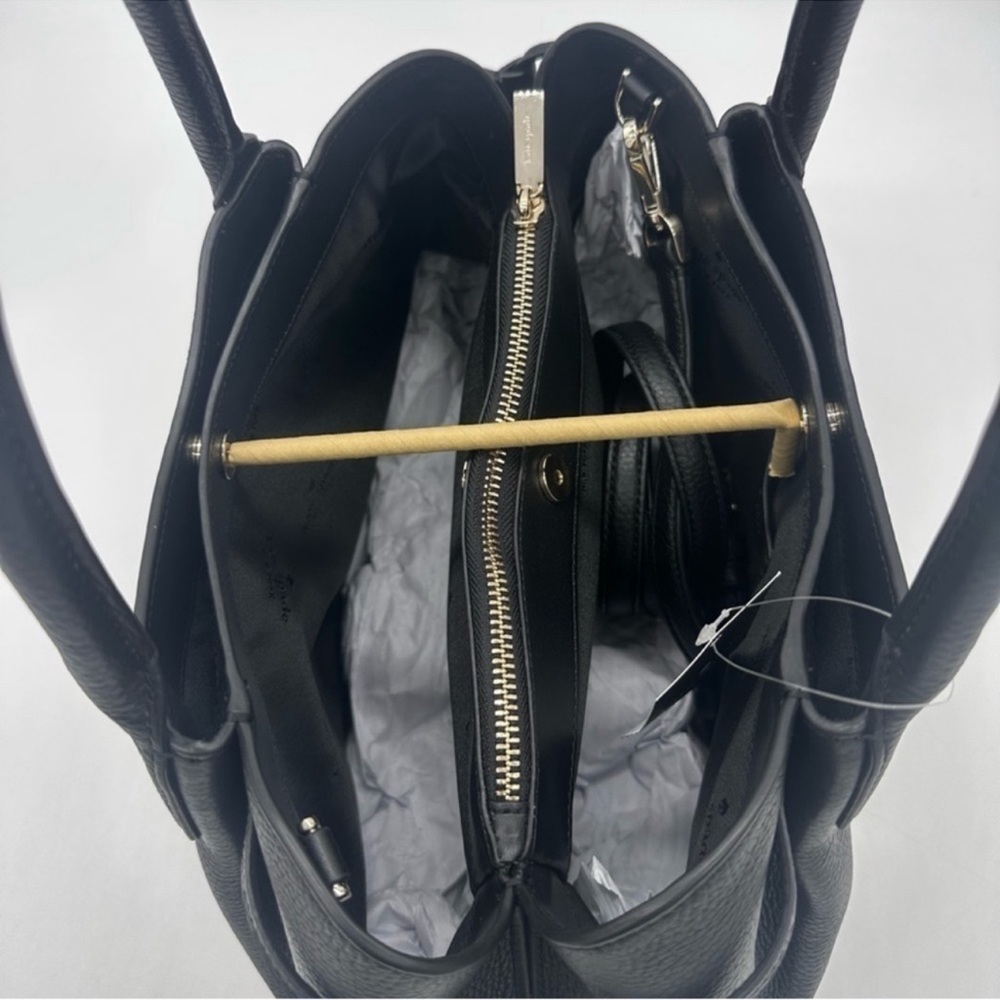 Kate Spade Large Dumpling Satchel Crossbody Bag Black - Picture 8 of 12